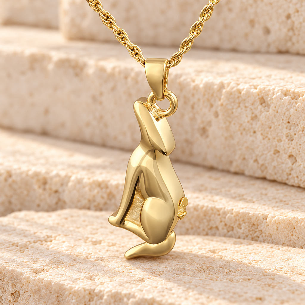 Gold Plated Deserving Dog Memorial Locket — main — evr6339gv