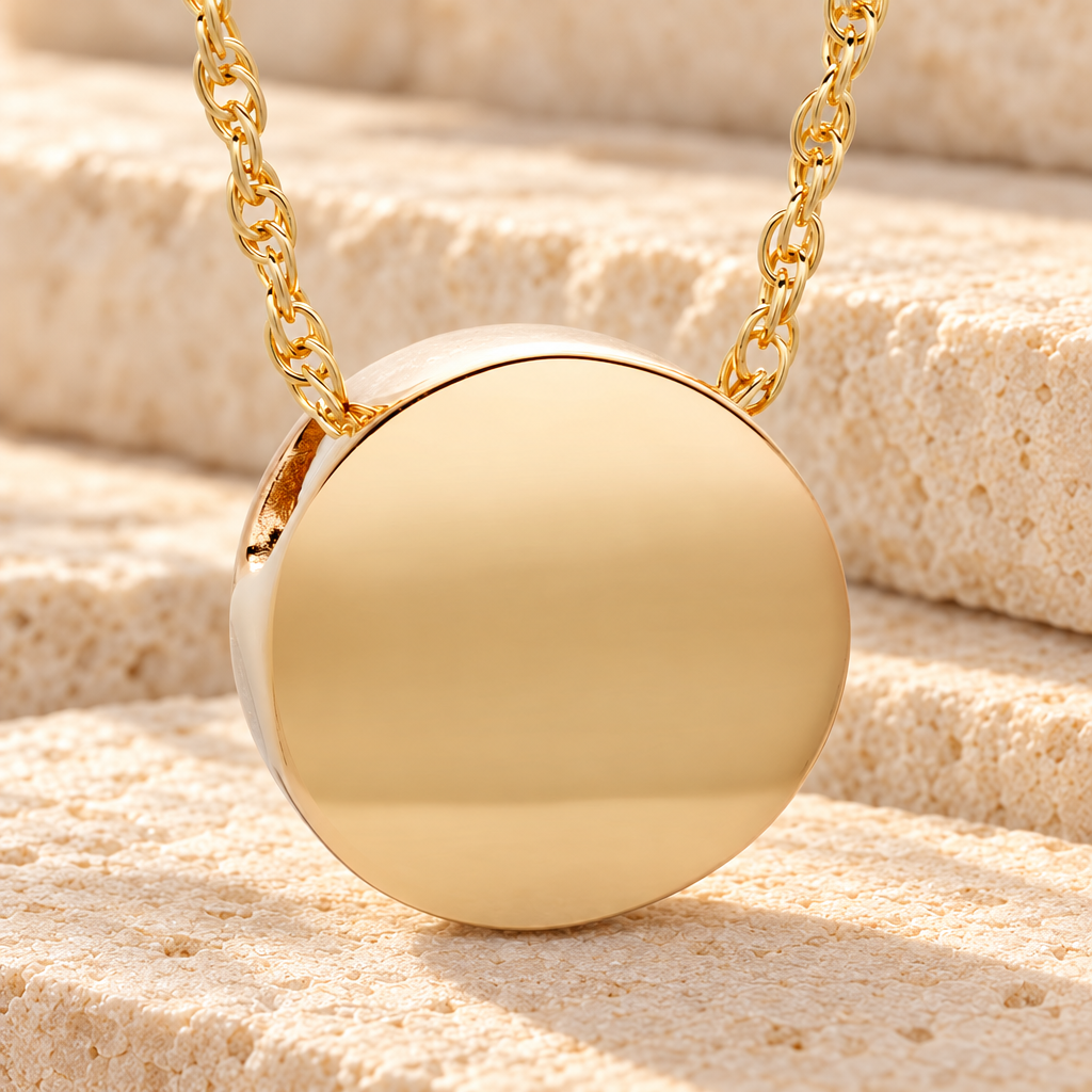 14K Gold Beach Round Urn Jewelry — main — evr720kg
