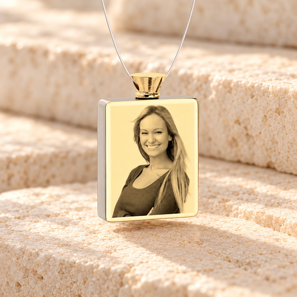 Rectangle Gold Plated Photo Engraved Ash Guardian — main — evr7412g
