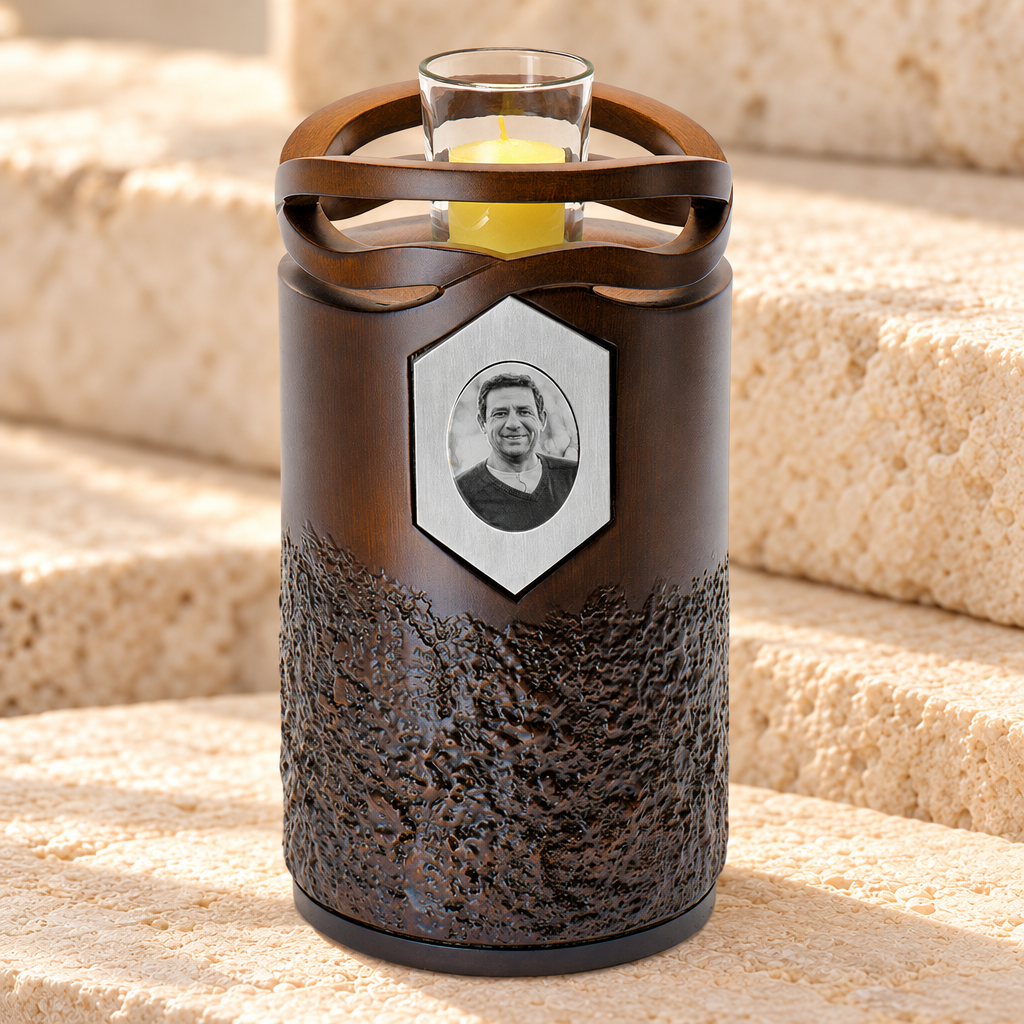 Infinity Wood Photo Cremation Urn — main product image