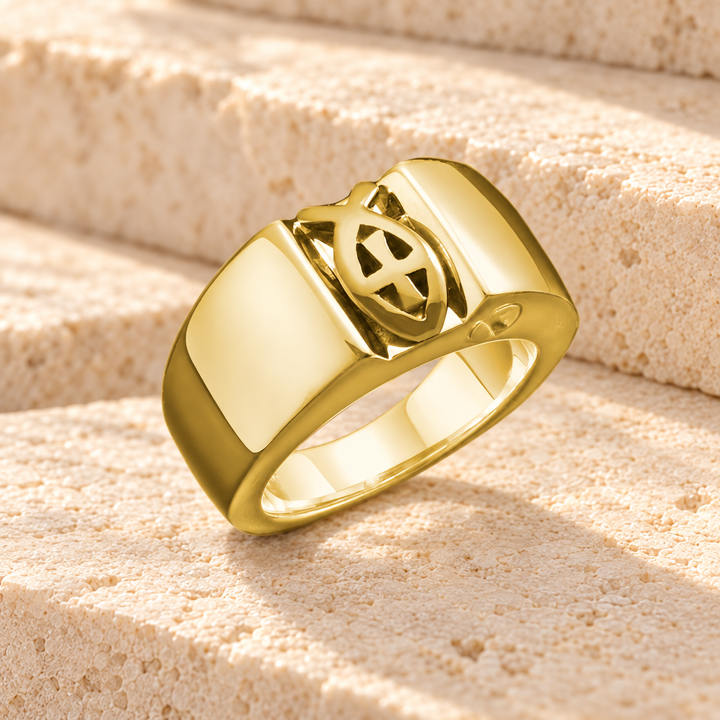 Women's 14K Gold Loyal Ring Jewelry Urn — main product image