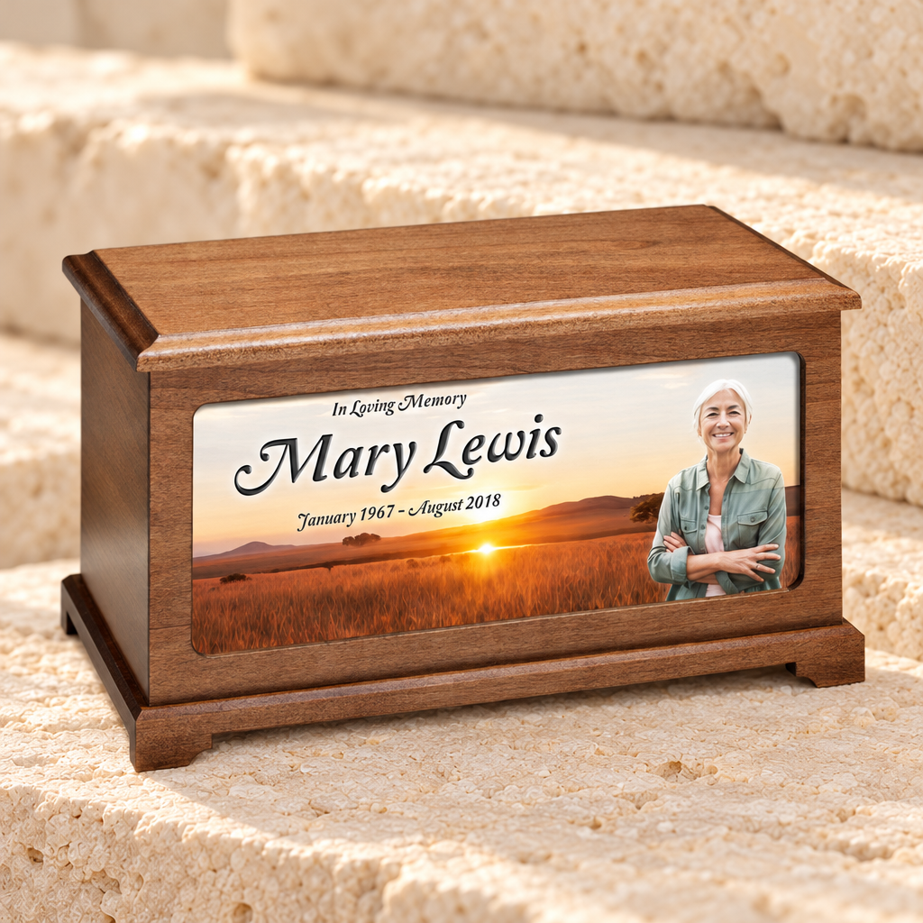 African Savanna Photo Cremation Urn — main — evr9136a