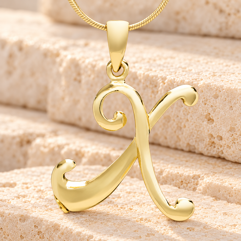 Gold "X" Initial Cremation Jewelry — main — evr6444g