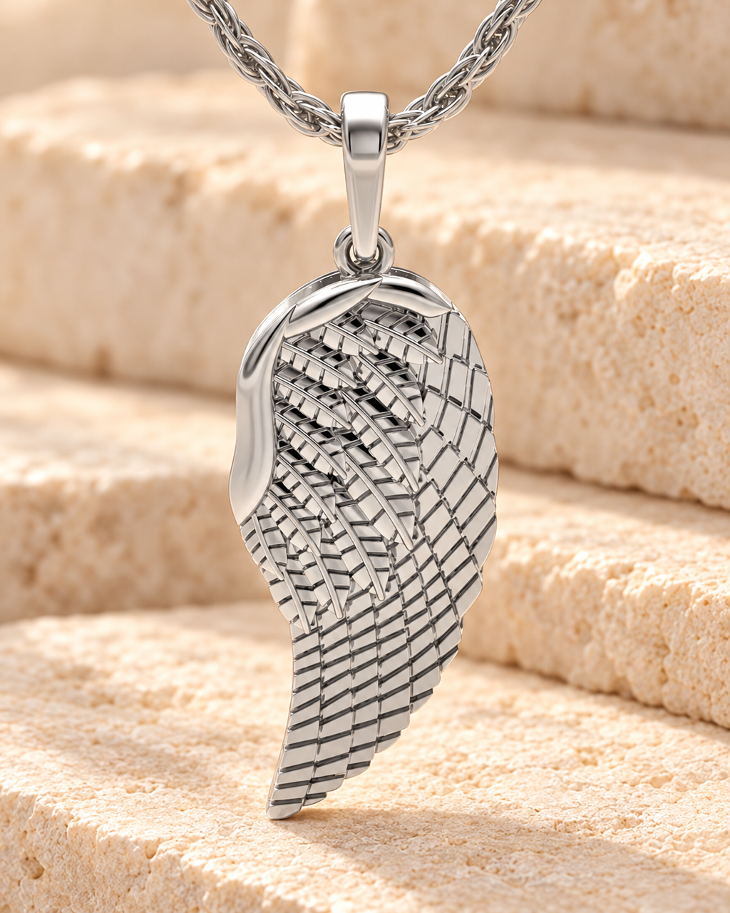 Sterling Silver Feather Forever Sealed Memorial Jewelry — main — evr6761fs