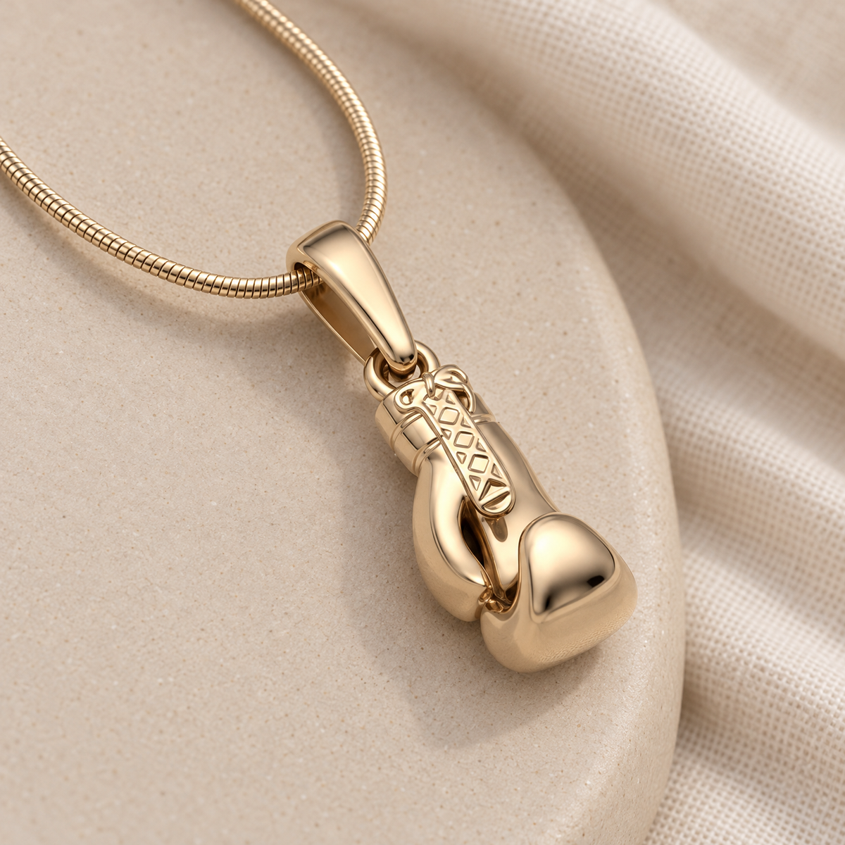 Solid 14K Gold Boxing Glove Forever Sealed Memorial Jewelry — alternate view — evr20048kgfs