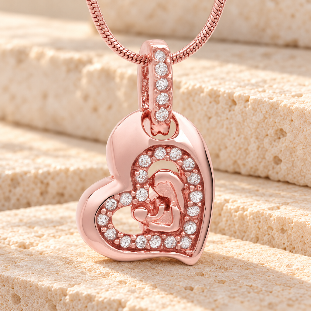 Rose Gold Cherish Cremation Jewelry — main — evr6510rg