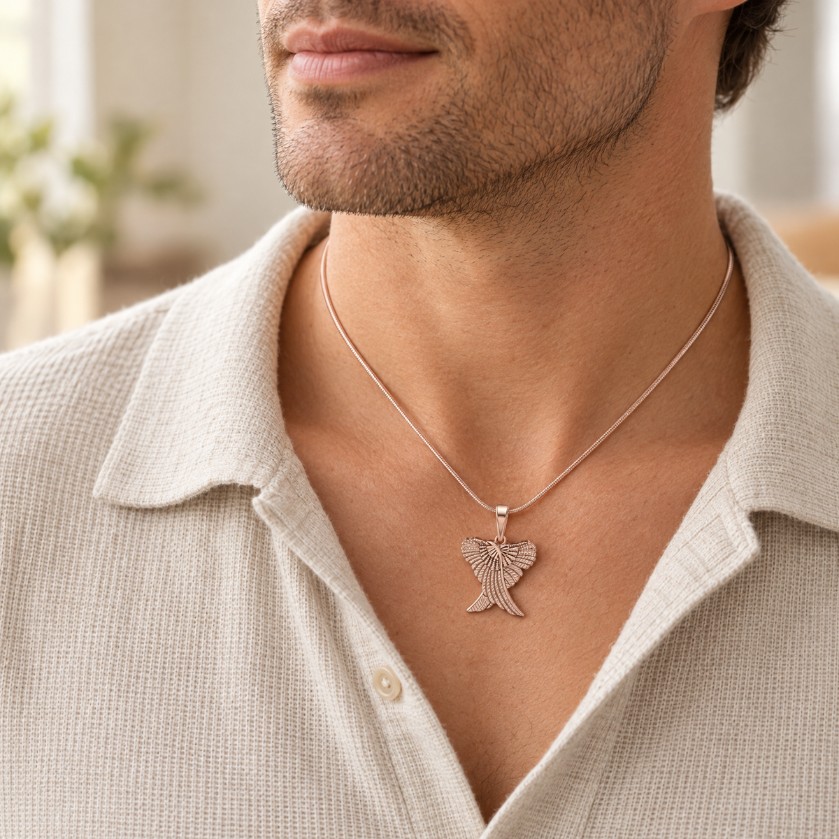 Rose Gold Plated In Peace Forever Sealed Urn Pendant — lifestyle — evr6765rgfs