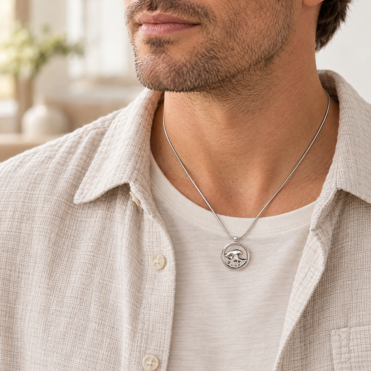 14K White Gold Surf's Up Forever Sealed Memorial Jewelry — lifestyle — evr20007wgfs