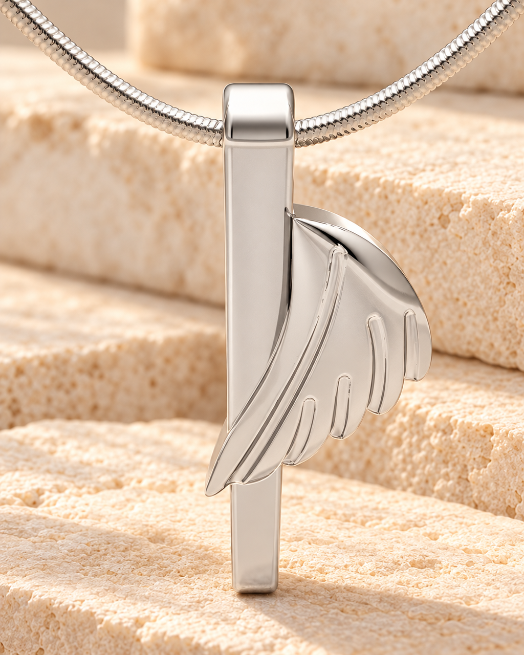 Solid 14K White Gold Inspiration Forever Sealed Memorial Jewelry — main — evr6194wgfs