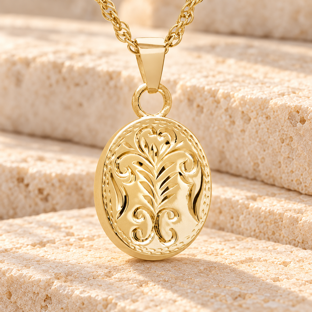 14k Gold Majesty Round Urn Keepsake — main — evr871kg