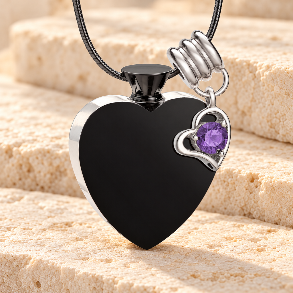 Stainless February Everlasting Journey Urn Pendant — main — evr5013feb
