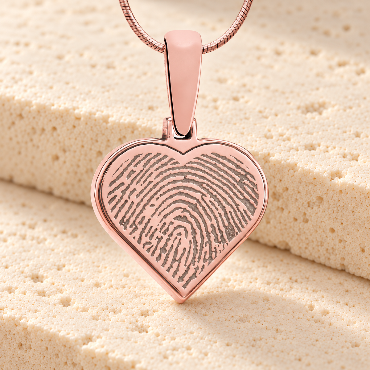 Signature Heart Rose Gold Plated Fingerprint Necklace — main — evr4728rghand