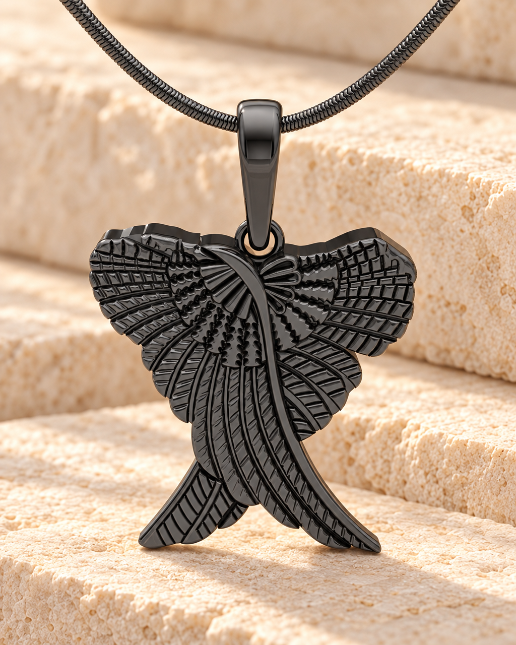 Black In Peace Forever Sealed Urn Pendant — main — evr6765bfs