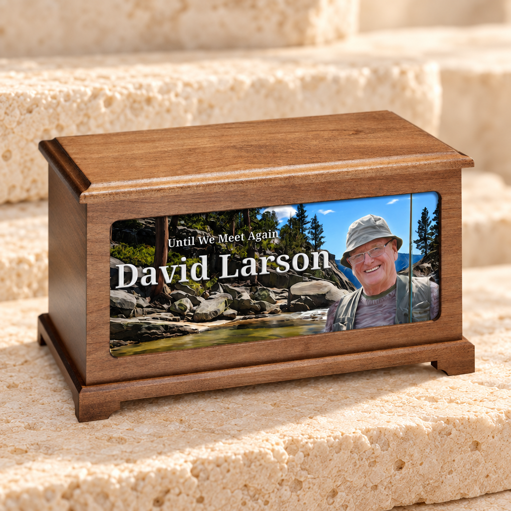 Mountain Creek Photo Urn For Ashes — main — evr9136h