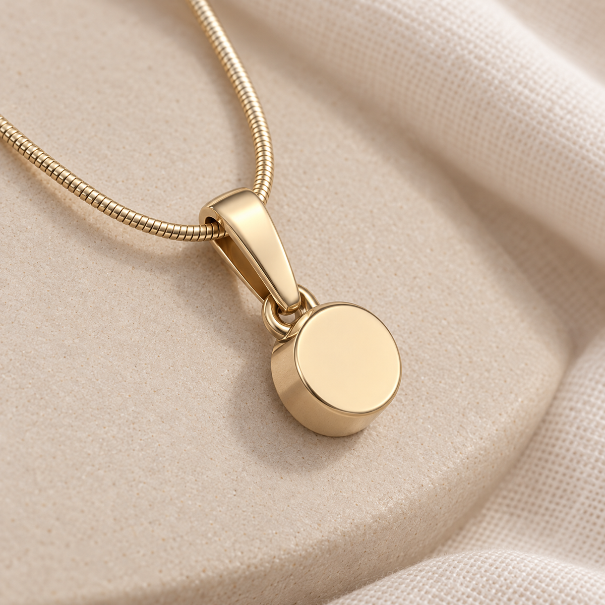 Solid 14k Gold Small Dot Forever Sealed Memorial Jewelry — alternate view — evr20057kgfs