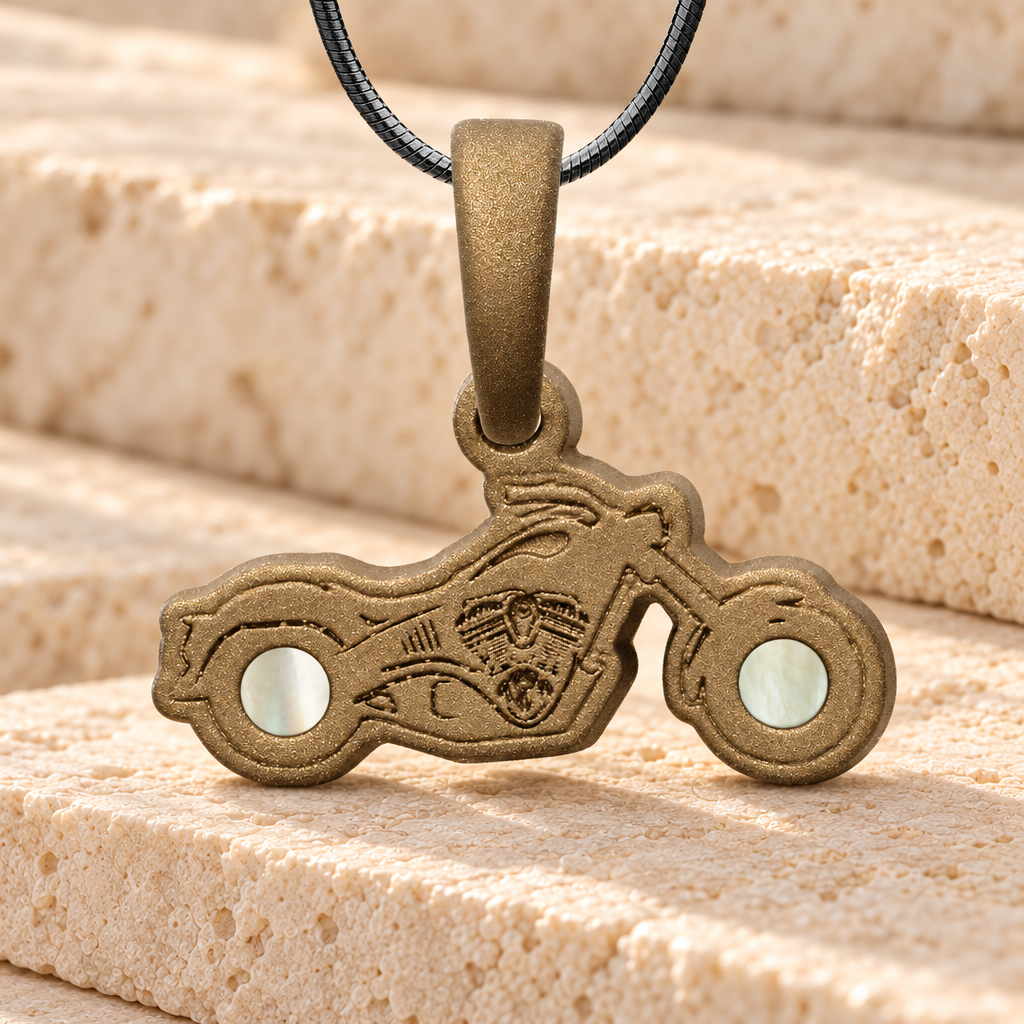 Riding Along Bronze Finish with Cream Ash Resin Jewelry — main product image