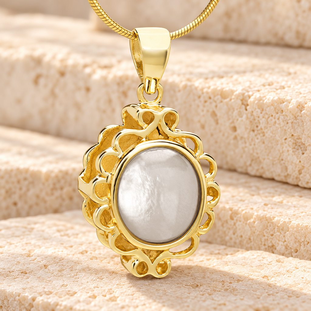 Gold Plated Believe Cremation Jewelry — main — evr6480g