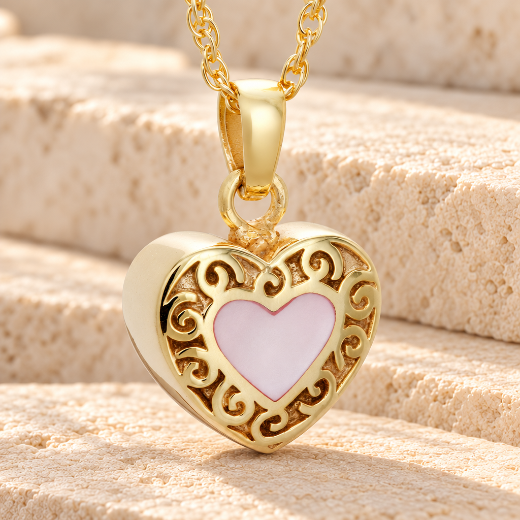 14K Gold Tender Emotions Heart Keepsake — main product image