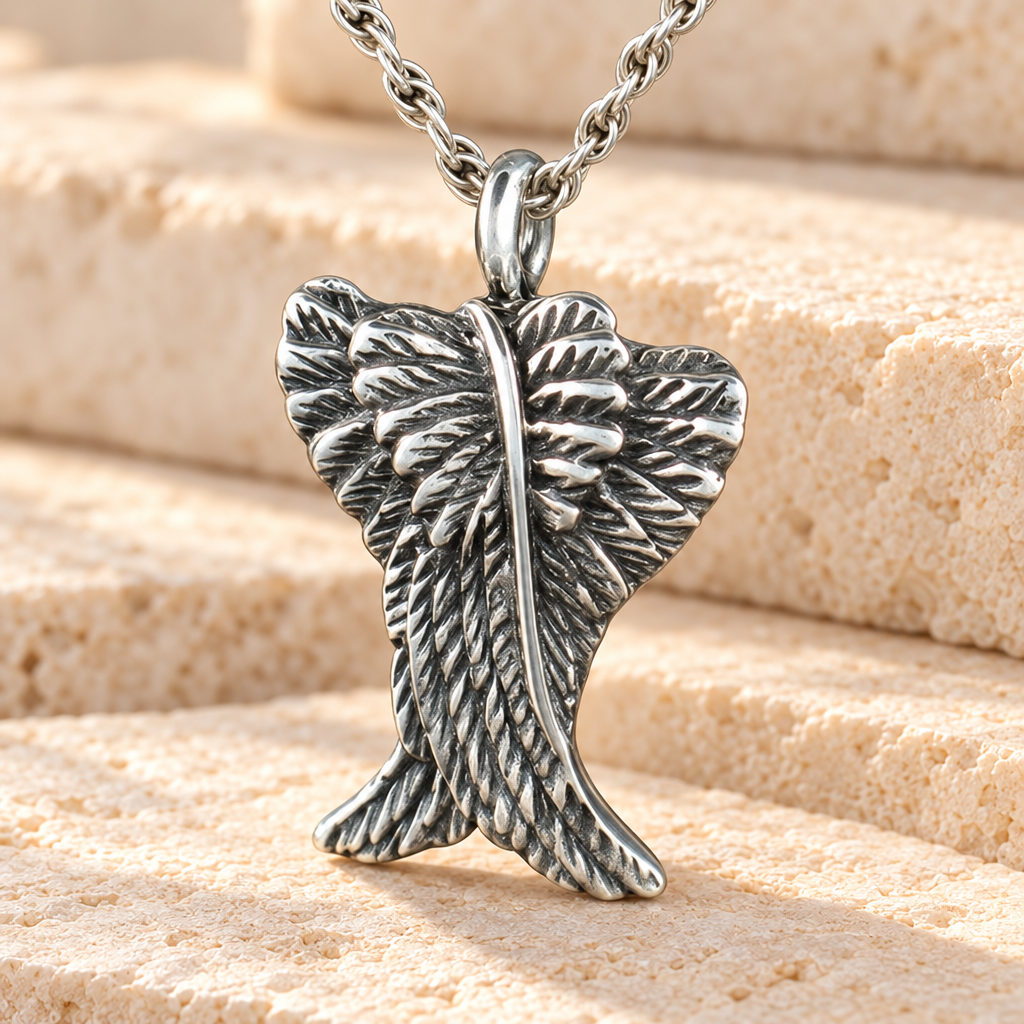 Sterling Silver Angelic Cremation Necklace — main — evr982ss