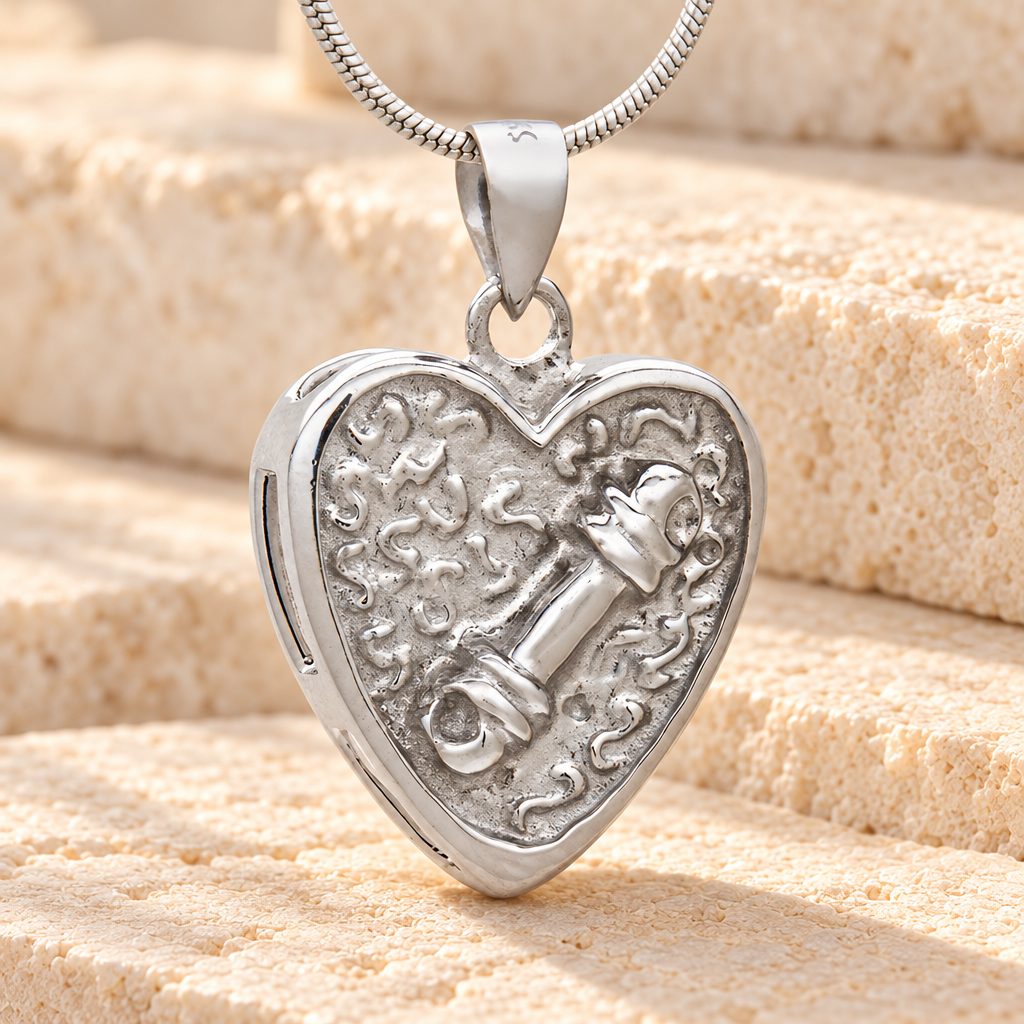 Silver Playful Heart Pet Memorial Jewelry — main — evr6171ss