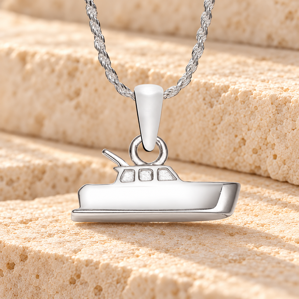 Sterling Silver Drifting Love Cremation Urn Pendant — main product image