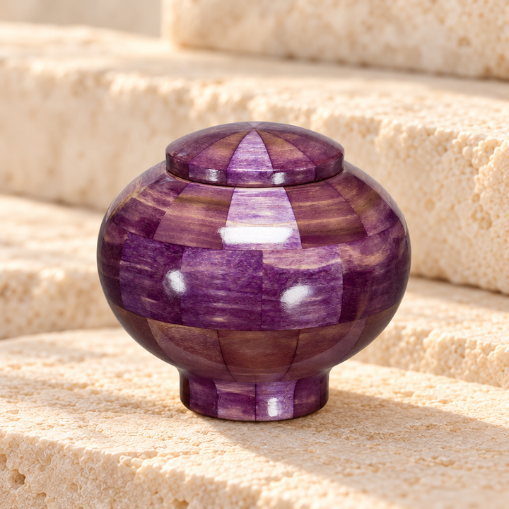 Peony Urn in Purple-Keepsake