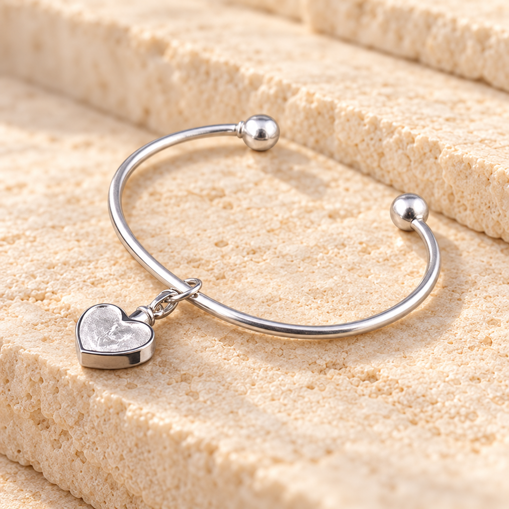 Sterling Silver Angel Kiss Cremation Bracelet — main — evr6027bss