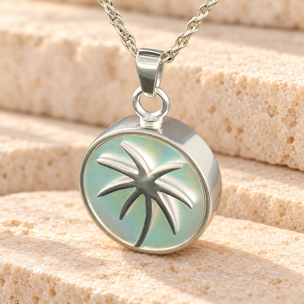 14K White Gold Island Urn Keepsake — main — evr718wg