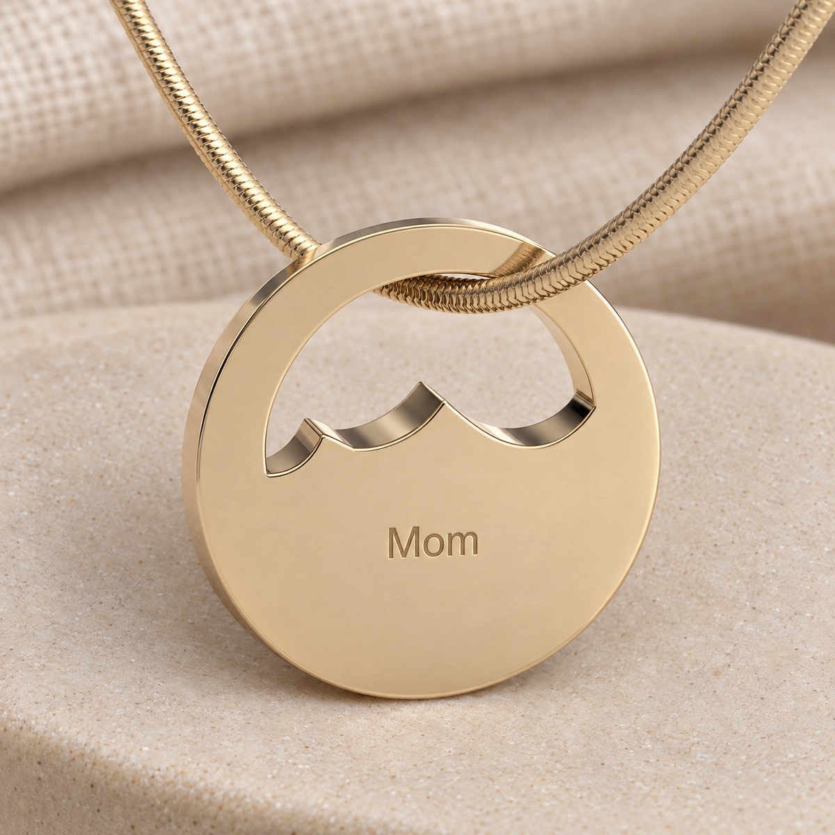 14K Gold Appalachia Forever Sealed Memorial Jewelry — rear engraving — evr20006kgfs