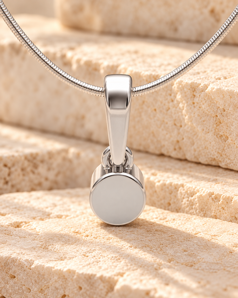 Sterling Silver Small Dot Forever Sealed Memorial Jewelry