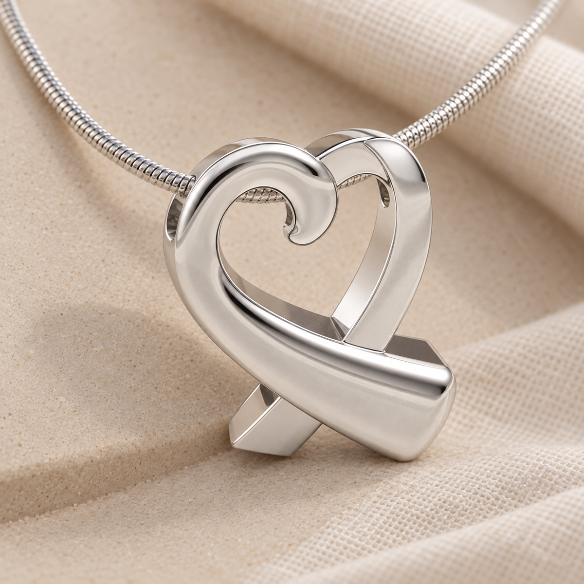 Folded Heart Forever Sealed Memorial Jewelry — alternate view — evr6181fs