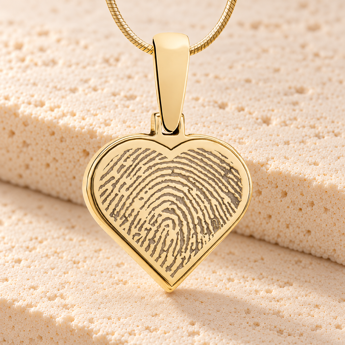 Solid 14k Gold Signature Heart Fingerprint Necklace — main — evr4728kghand