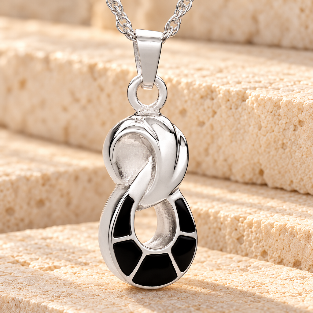 14K White Gold Everlasting Companion Infinity Funeral Jewelry — main product image