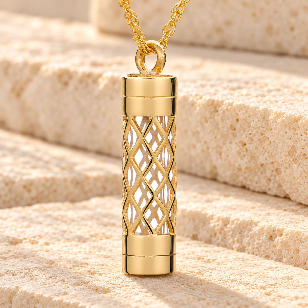 14K Plated Adoration Urn Necklace — main — evr897gv