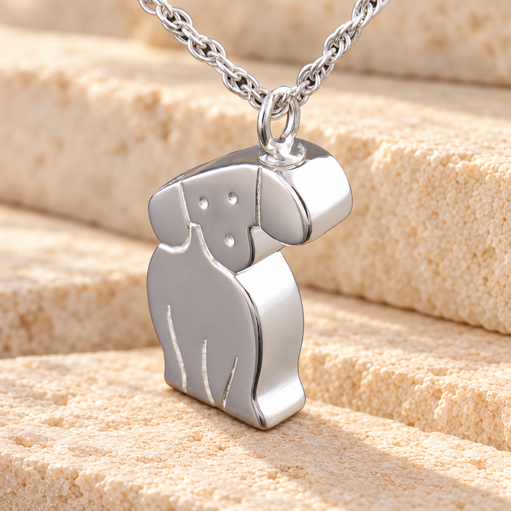 14k White Gold Best Friend Dog Memorial Locket — main — evr538wg