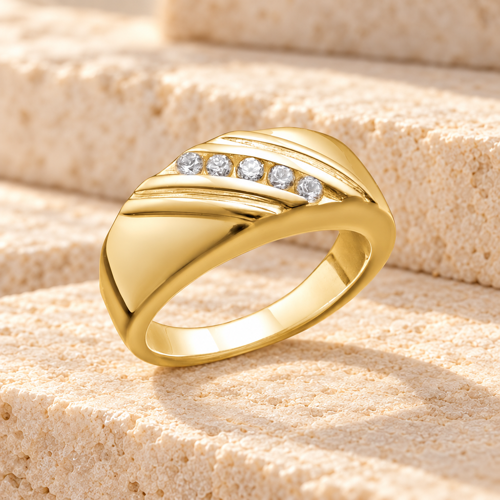 Women's 14K Gold Soothing Ashes Cremation Ring — main — evr6351kg
