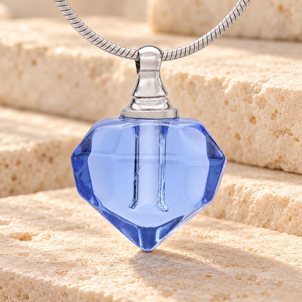 Glass Locket Blue Joyous Cremation Jewelry — main — evr2528blue