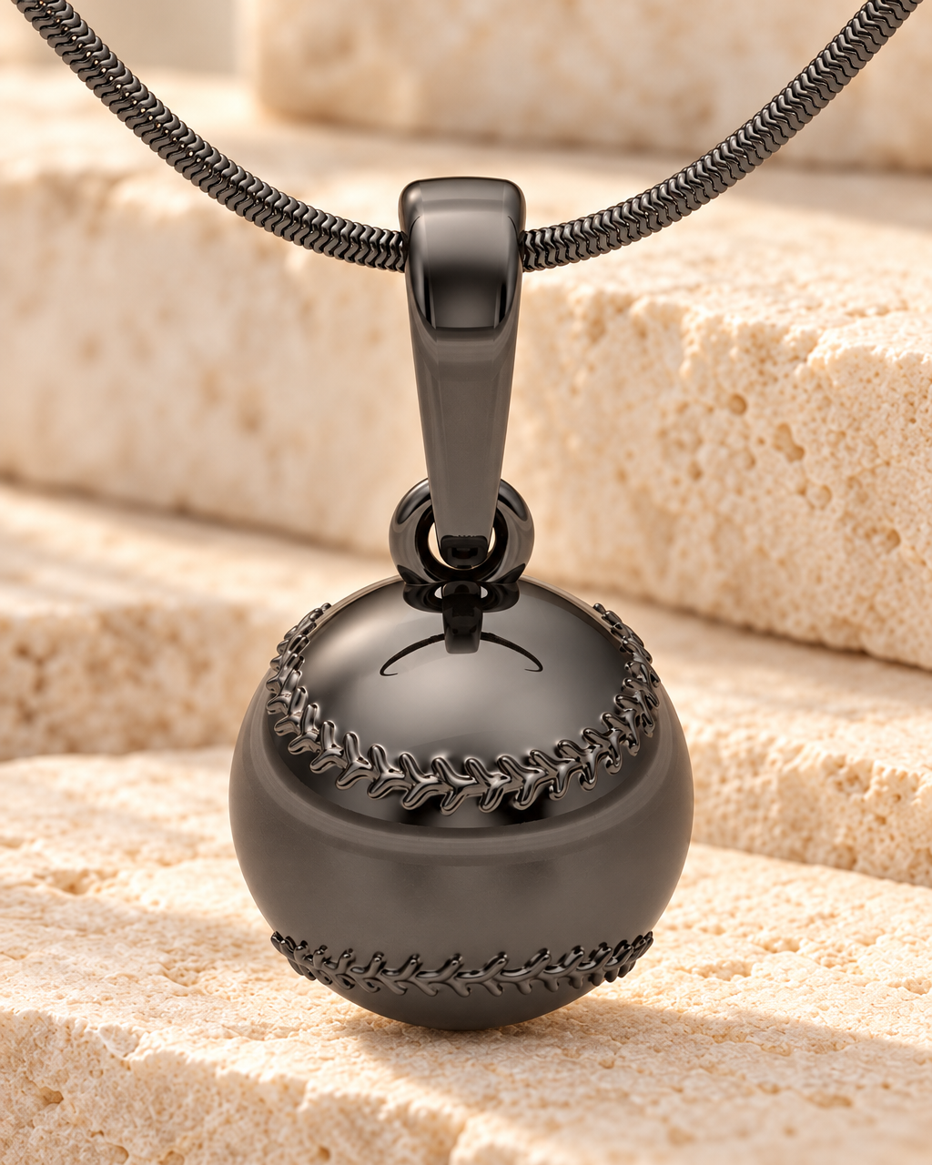 Black Baseball Forever Sealed Memorial Jewelry — main — evr20045bfs
