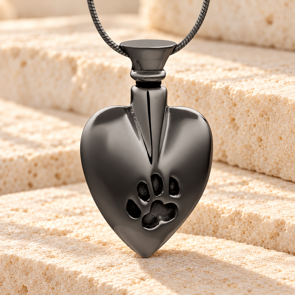 Forever Collection Black In My Heart Urn Jewelry — main — evr1058bl