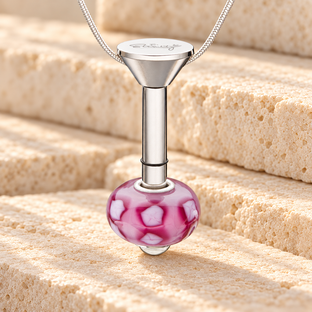 Silver Millenium Ash Pendant with Blooming Charm — main — evr6545smill