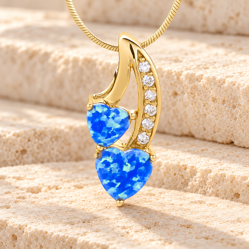Gold Plated Calming Hearts Memorial Jewelry — main — evr6094gv