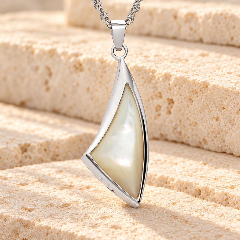 14K White Gold Sail Away Memorial Necklace — main — evr863wg