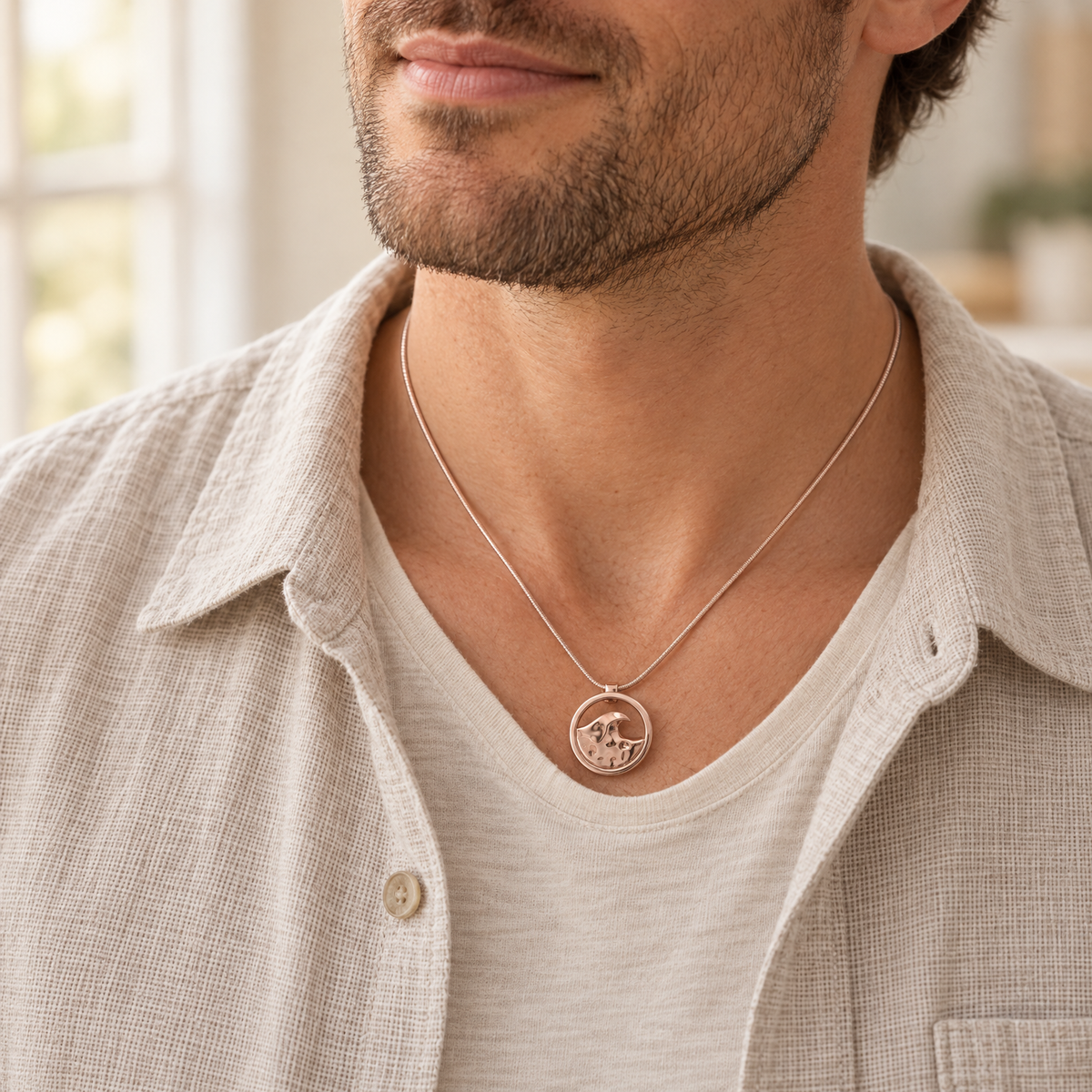 Rose Gold Plated Surf's Up Forever Sealed Memorial Jewelry — lifestyle — evr20007rgfs