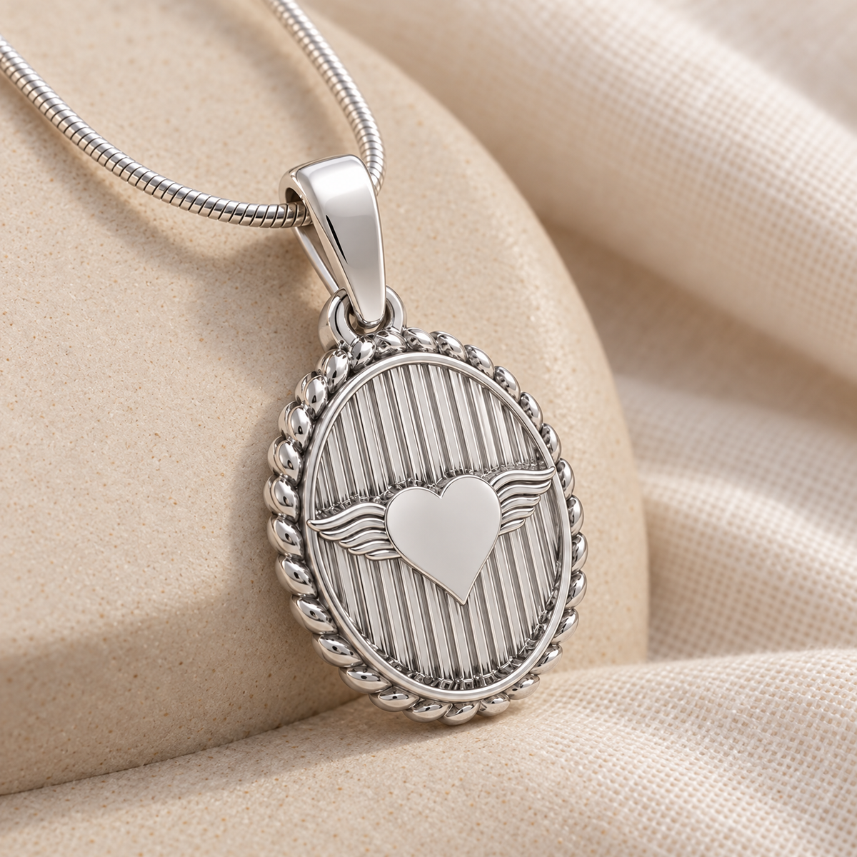 At Heart Oval Forever Sealed Memorial Jewelry — alternate view — evr20009ssfs