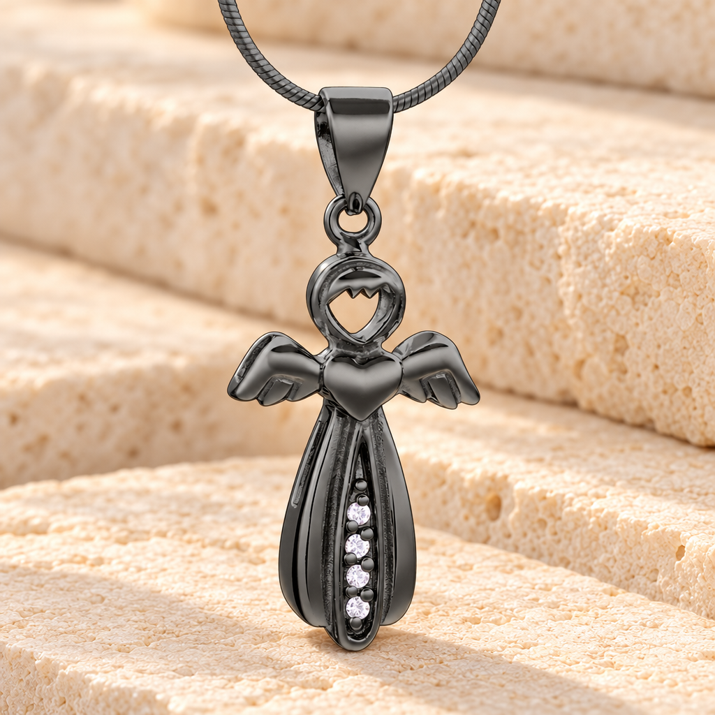 Black Virtuous Angel Memorial Jewelry — main — evr6153b