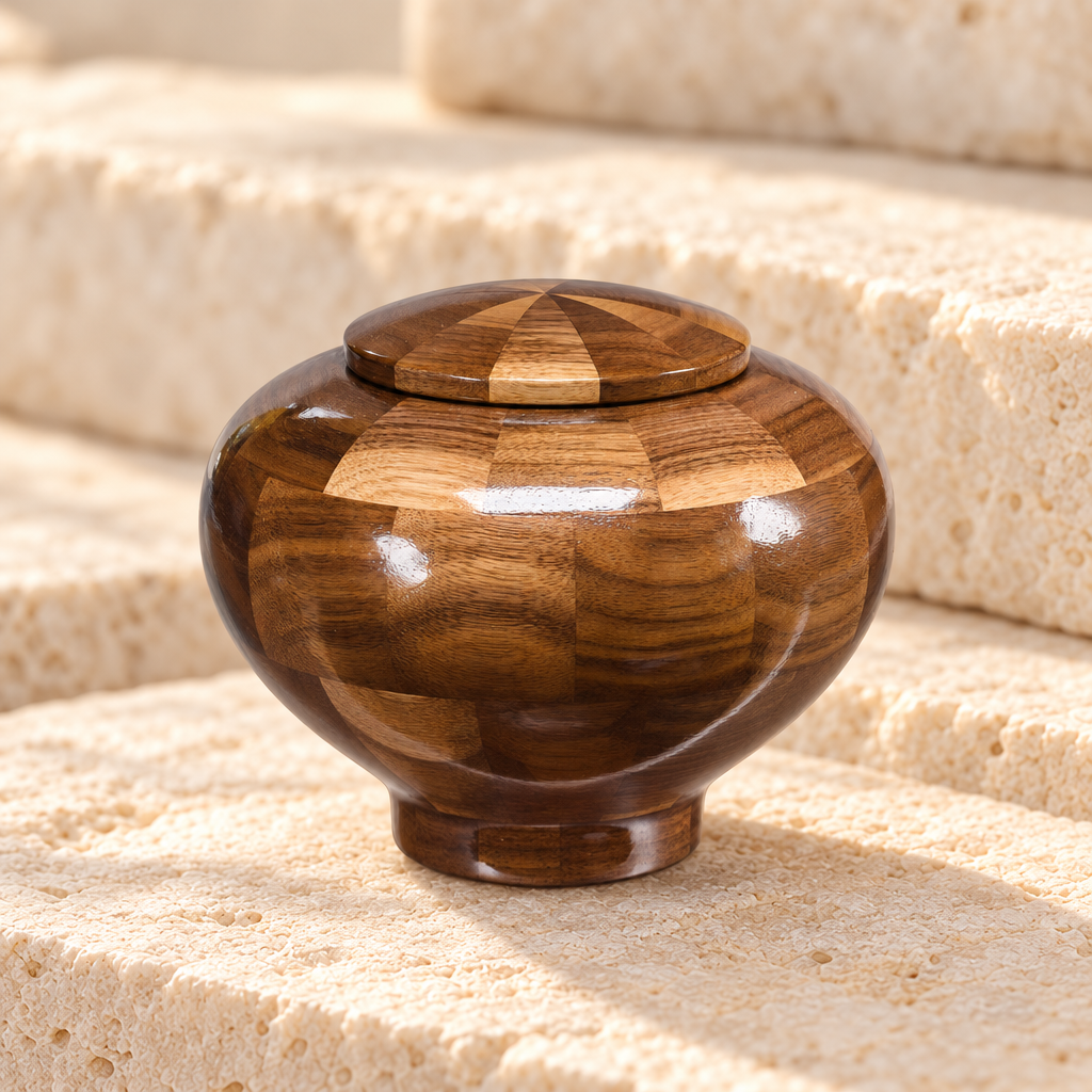 Small Wisdom Urn in Black Walnut — main — evr5353