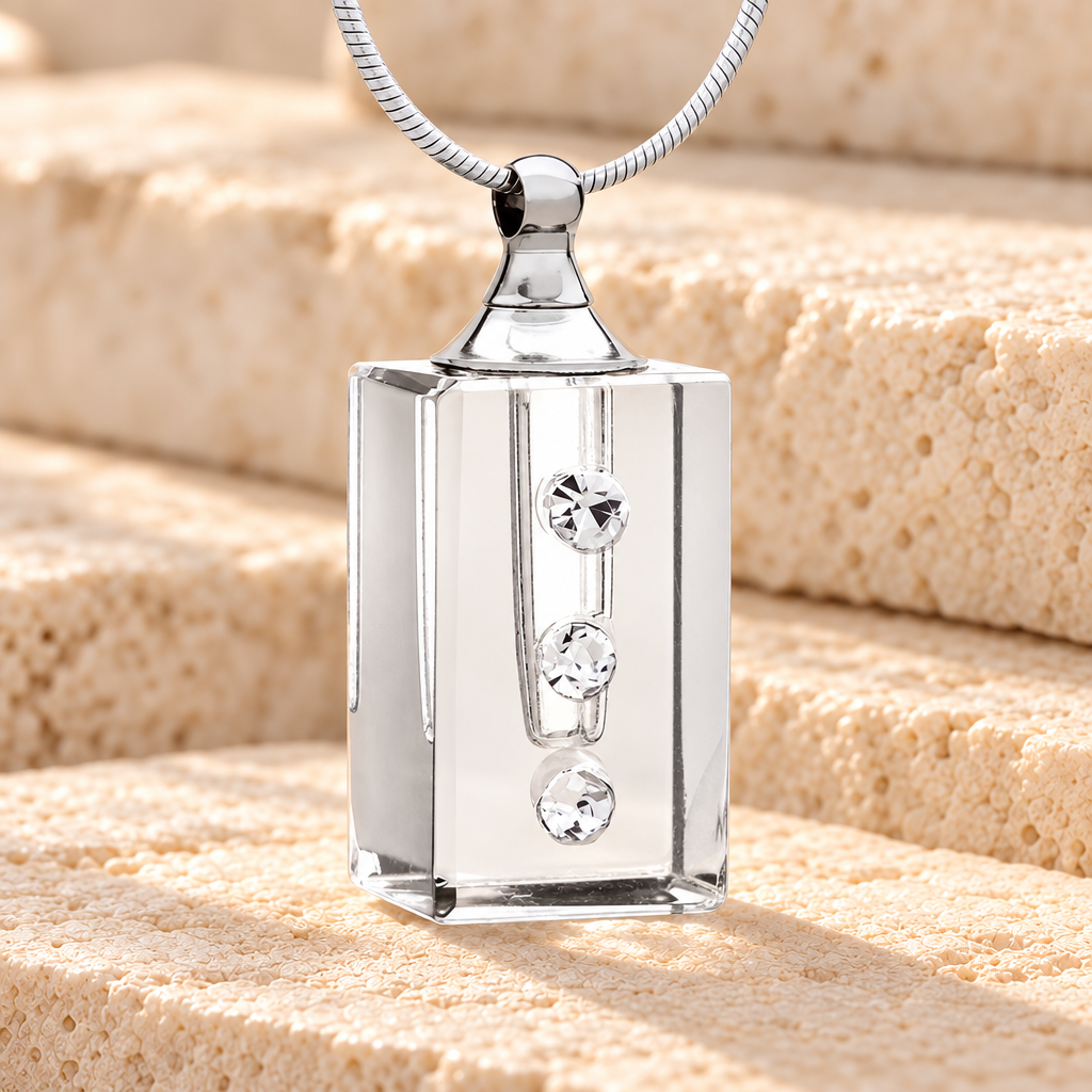 Glass Locket Clear Reliable Ashes Jewelry — main product image