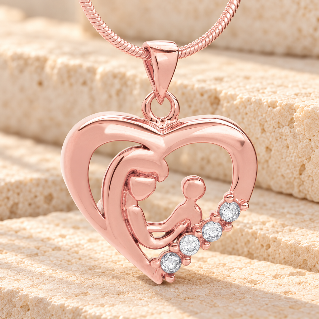 Rose Gold Nurturing Heart Memorial Jewelry — main — evr6604rg