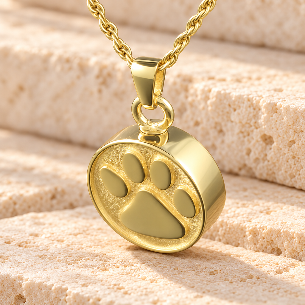 Gold Plated Pawful Funeral Jewelry — main — evr950gv