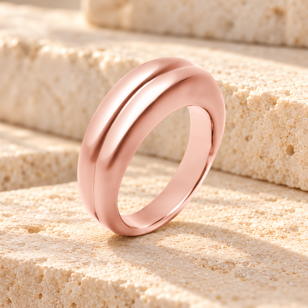 Men's 14k Rose Gold Gentleman's Ashes Ring — main product image